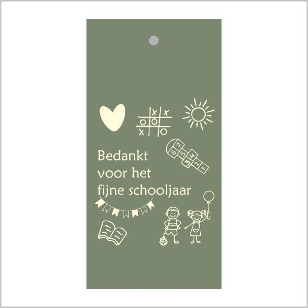 Cadeaukaartje – Bedankt voor het fijne schooljaar