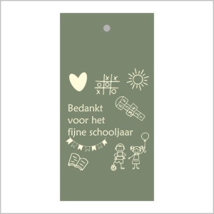 Cadeaukaartje – Bedankt voor het fijne schooljaar