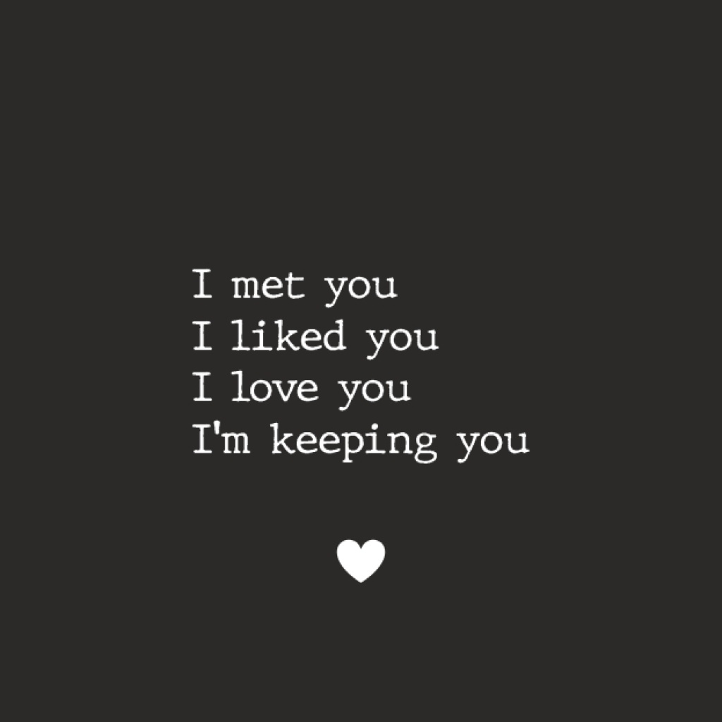 Wenskaart “ I met you,  I liked you.” – 150 x 150 mm – Inclusief Envelop