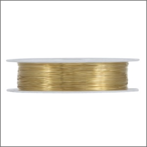 Fijn goudkleurig metaaldraad - 0.3mm x 25 meter