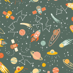 Cadeaupapier - WonderWorld - (4 STUKS) – 200×70 cm – Dinosaurus, Ruimte, Vliegers & Bosdieren - Inpakpapier - Kinderfeestje - Fantasievol - Speels Cadeaupapier