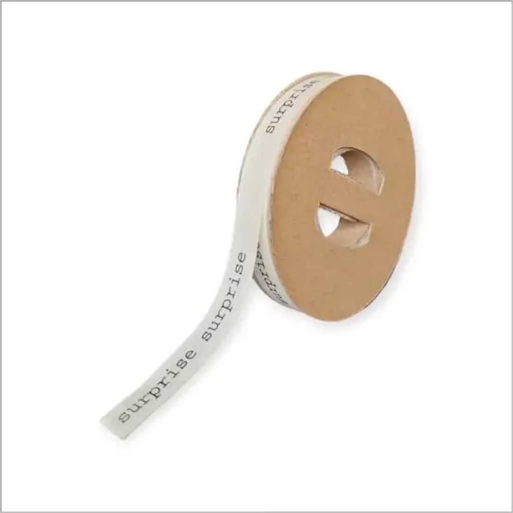 Katoen Lint – Surprise – Wit-Zwart – 20m x 15mm