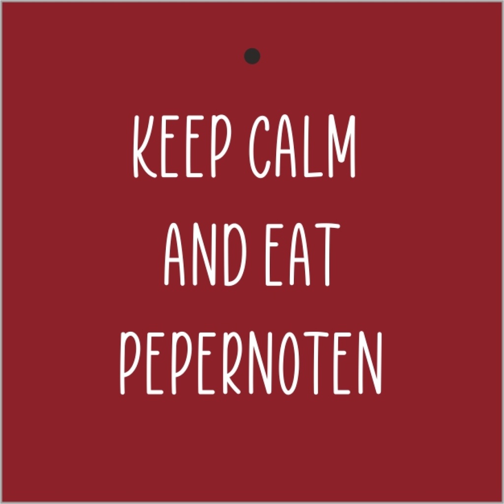 Cadeau label – Sinterklaas - Keep calm and eat perpernoten