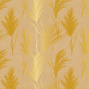 Cadeaupapier - KraftVibes - (4 STUKS) – 200×70 cm – Natuur & Botanisch op Kraftpapier - Inpakpapier - Duurzaam - Ecologisch - Milieuvriendelijk Cadeaupapier