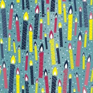 Cadeaupapier - Blue Party - (4 STUKS) – 200×70 cm – Blauw, Slingers, Metallic & Vrolijke Print - Inpakpapier - Verjaardag - Kinderfeest - Modern Cadeaupapier