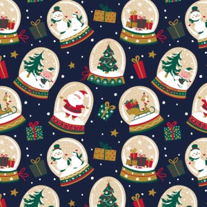 Cadeaupapier - Christmas Magic - (4 STUKS) – 200×70 cm – Kerst, Goud, Blauw, Notenkrakers & Sneeuwpoppen - Inpakpapier - Feestdagen - Luxe Cadeaupapier