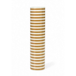 Papierrol – Streep Mustard / Wit – 60 Grams – 50cm x 100m