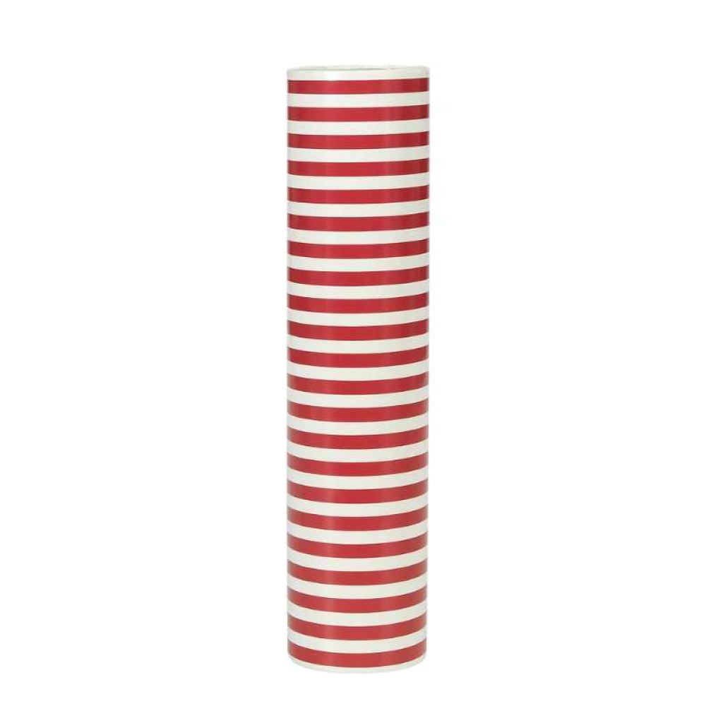 Papierrol – Streep Rood / Wit – 60 Grams – 50cm x 100m