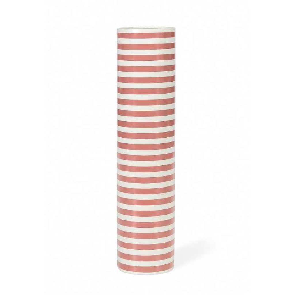 Papierrol – Streep Peach / Wit – 60 Grams – 50cm x 100m
