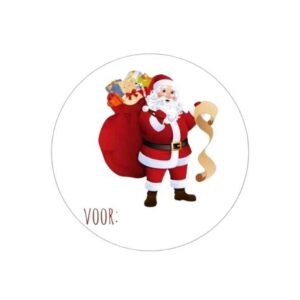Stickers – Kerstman – O39mm – 250 Stuks – Sluitzegel – Voor Cadeaus en Verpakkingen
