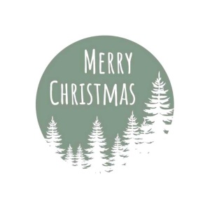 Stickers – Merry Christmas – Olijf – O39mm – 250 Stuks – Sluitzegel – Voor Cadeaus en Verpakkingen