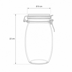 Pot met beugelsluiting – 1300 ml