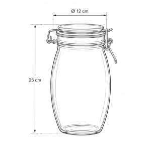 Pot met beugelsluiting – 1900 ml