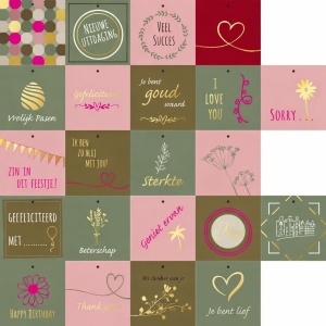 Cadeaukaartjes Set – 44 Stuks – “Voor elk moment” – 22 Designs