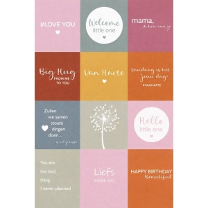 Wenskaarten Set – 24 Stuks – “Voor elk moment” – 12 Designs