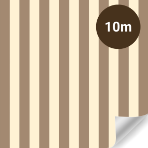 Cadeaupapier - Stripes (Bruin) - (1 STUK) – 1000 ×70 cm – Bruine Strepen - Inpakpapier