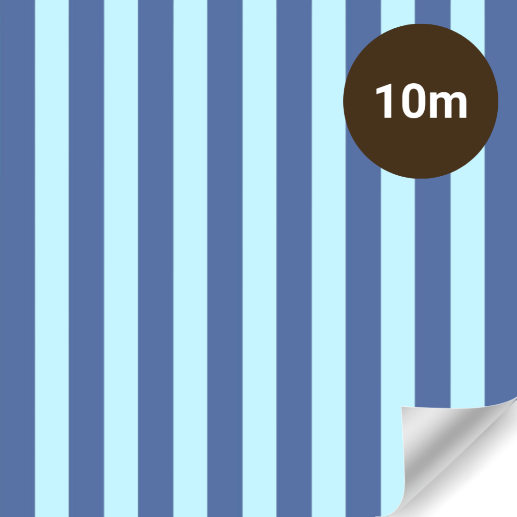 Cadeaupapier - Stripes (Blauw) - (1 STUK) – 1000 × 70 cm – Donker Blauwe Strepen - Inpakpapier