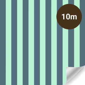 Cadeaupapier - Stripes (Mint Groen) - (1 STUK) – 1000 ×70 cm – Donker Groene Strepen - Inpakpapier
