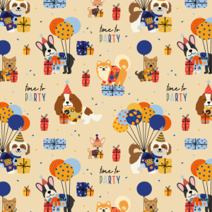 Cadeaupapier – Kids Party – (4 STUKS) – 200×70 cm – Dieren, Ruimte, Voertuigen & Dinosaurussen – Inpakpapier