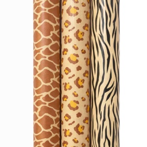 Cadeaupapier – Safari – (3 STUKS) – 200×70 cm – Giraf, Panter & Zebra Print – Inpakpapier
