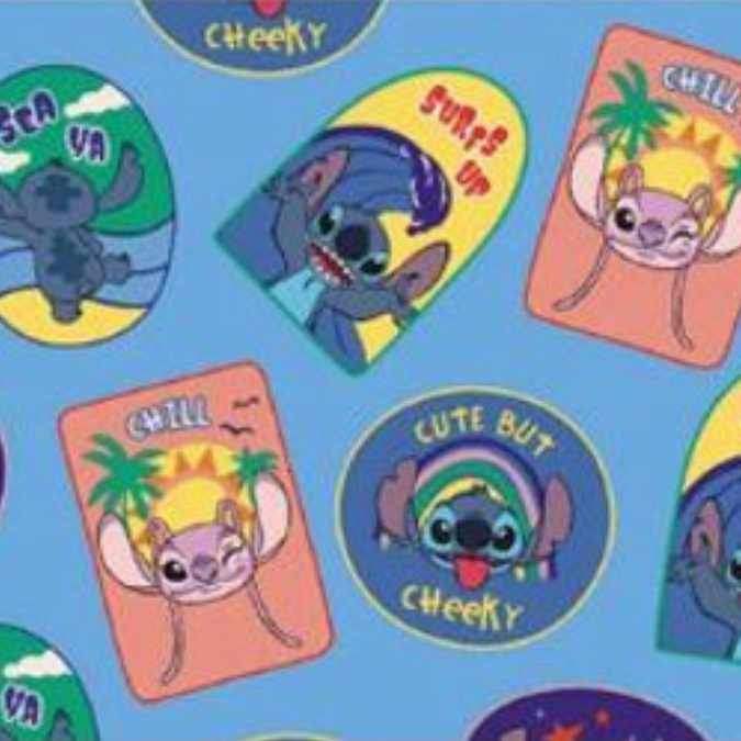 Stitch badges blauw