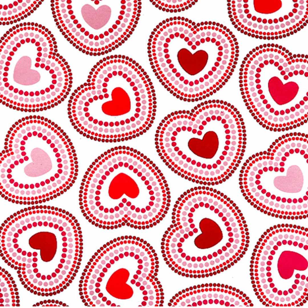 Hartjes rood roze