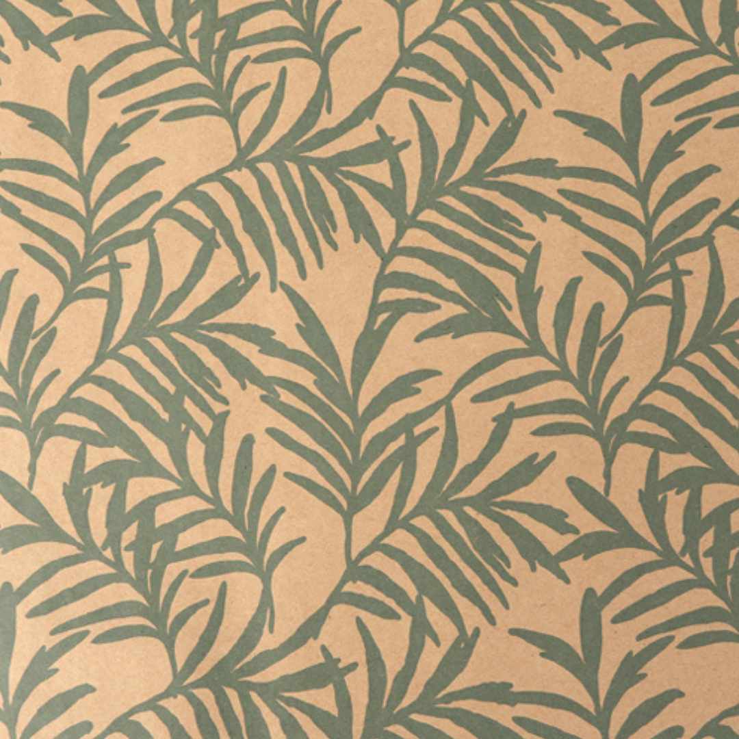Palmbladeren beige groen