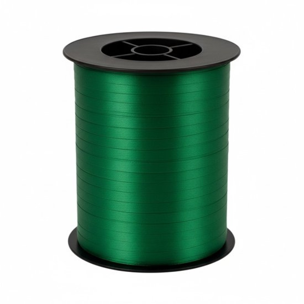 Krullint Donker Groen - 5 mm x 500 meter - Cadeaulint op Rol - Makkelijk te Krullen - Voor Cadeauverpakking, Ballonnen & Feestdecoratie