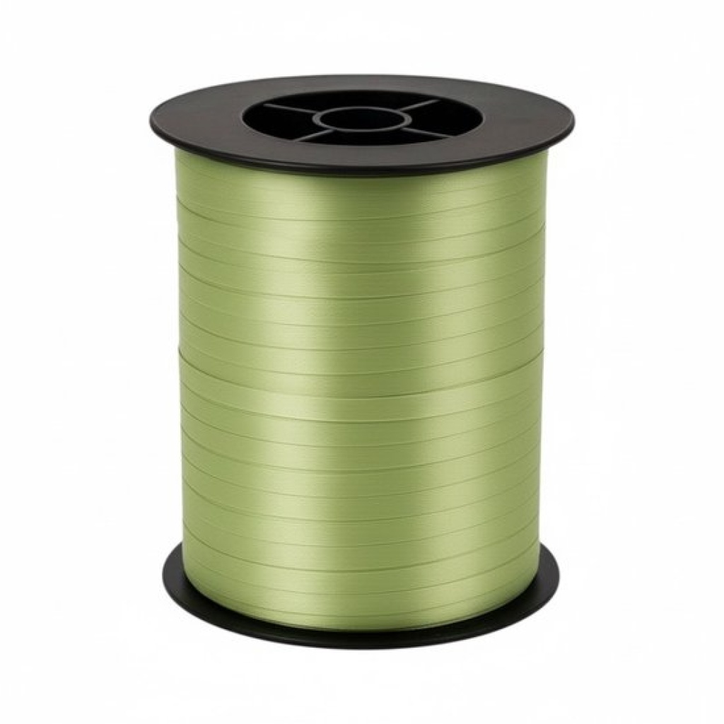 Krullint Olijf Groen - 5 mm x 500 meter - Cadeaulint op Rol - Makkelijk te Krullen - Voor Cadeauverpakking, Ballonnen & Feestdecoratie