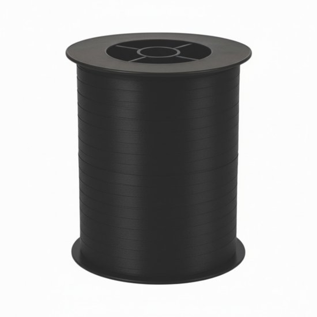 Krullint Zwart - 5 mm x 500 meter - Cadeaulint op Rol - Makkelijk te Krullen - Voor Cadeauverpakking, Ballonnen & Feestdecoratie