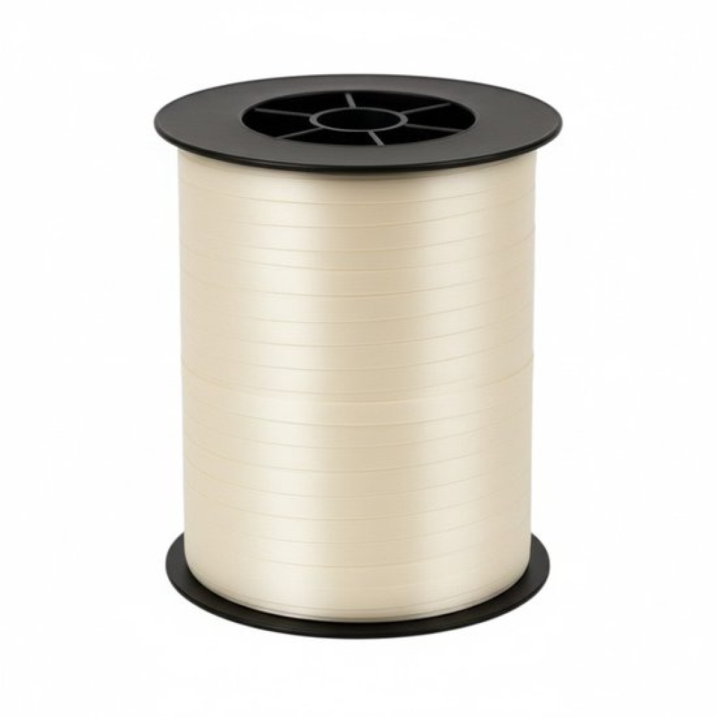 Krullint Crème - 5 mm x 500 meter - Cadeaulint op Rol - Makkelijk te Krullen - Voor Cadeauverpakking, Ballonnen & Feestdecoratie