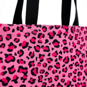 Katoenen tas met Panterpink-dessin