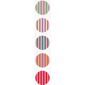 250x Stickers - "Stripes" - 40mm - Mix kleuren - Etiketten - Sluitzegel - Cadeaustickers - Streepjes