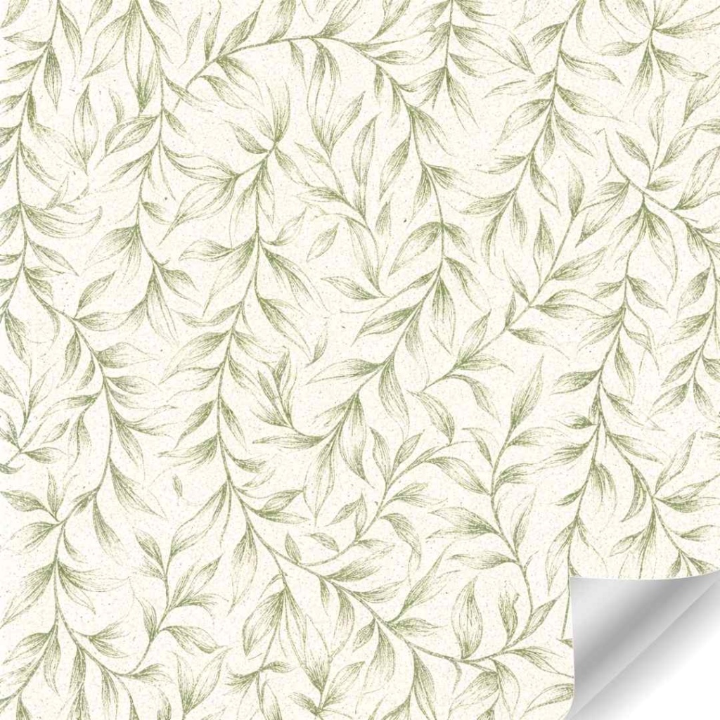 Papierrol Saliebladeren Graspapier - 50 cm x 100 meter