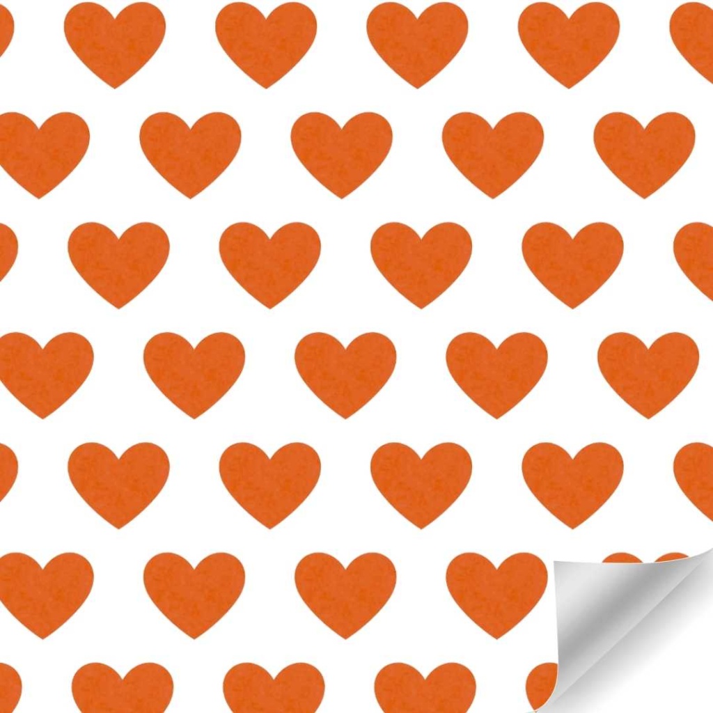 Papierrol - Harten Rood - 60 cm x 100 meter