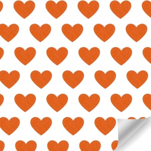 Papierrol - Harten Rood - 60 cm x 100 meter