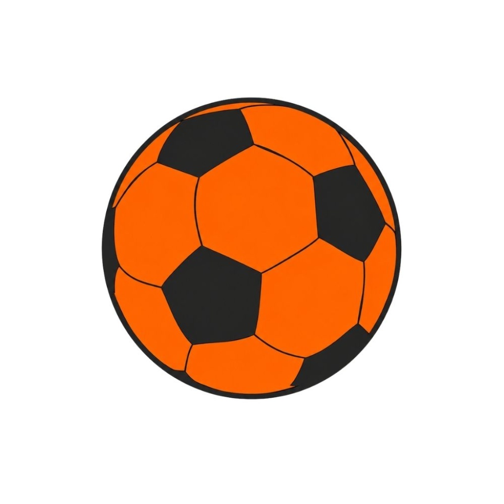 Etiketten – Voetbal – Oranje – Ø 35 mm – 250 Stuks