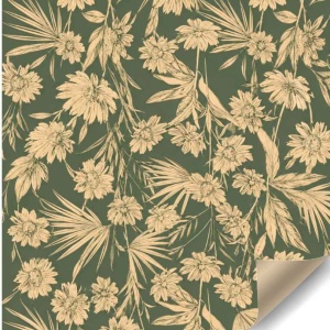Papierrol Kraft Tropical Flowers - 60 cm x 100 m