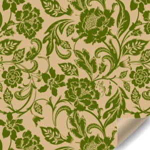 Papierrol - Gold Baroque Flowers - 60 cm x 100 meter