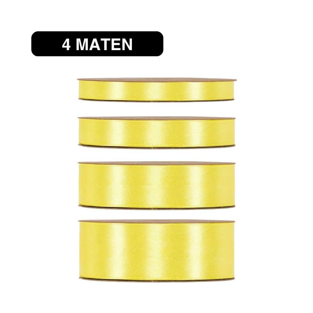 Double Satin Classic – Lichtgeel – 50m – Lint