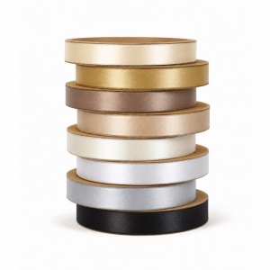 Satijnlint set Luxe Noir - 8 kleuren - 10 mm x 50 meter per rol