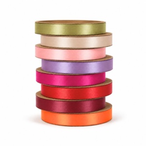 Satijnlint Set Floral Sunset - 8 Kleuren - 10 mm x 50 m