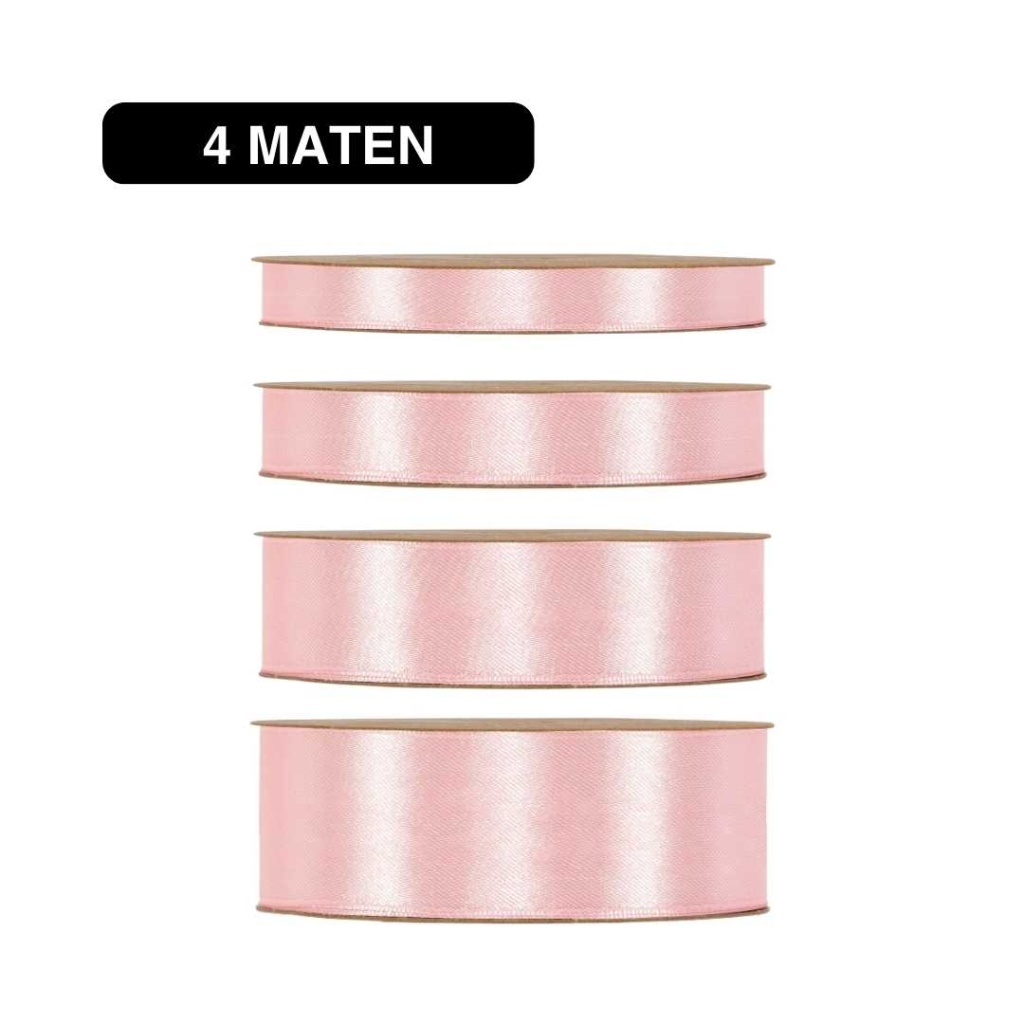 Double Satin Classic – Lichtroze – 50m – Lint