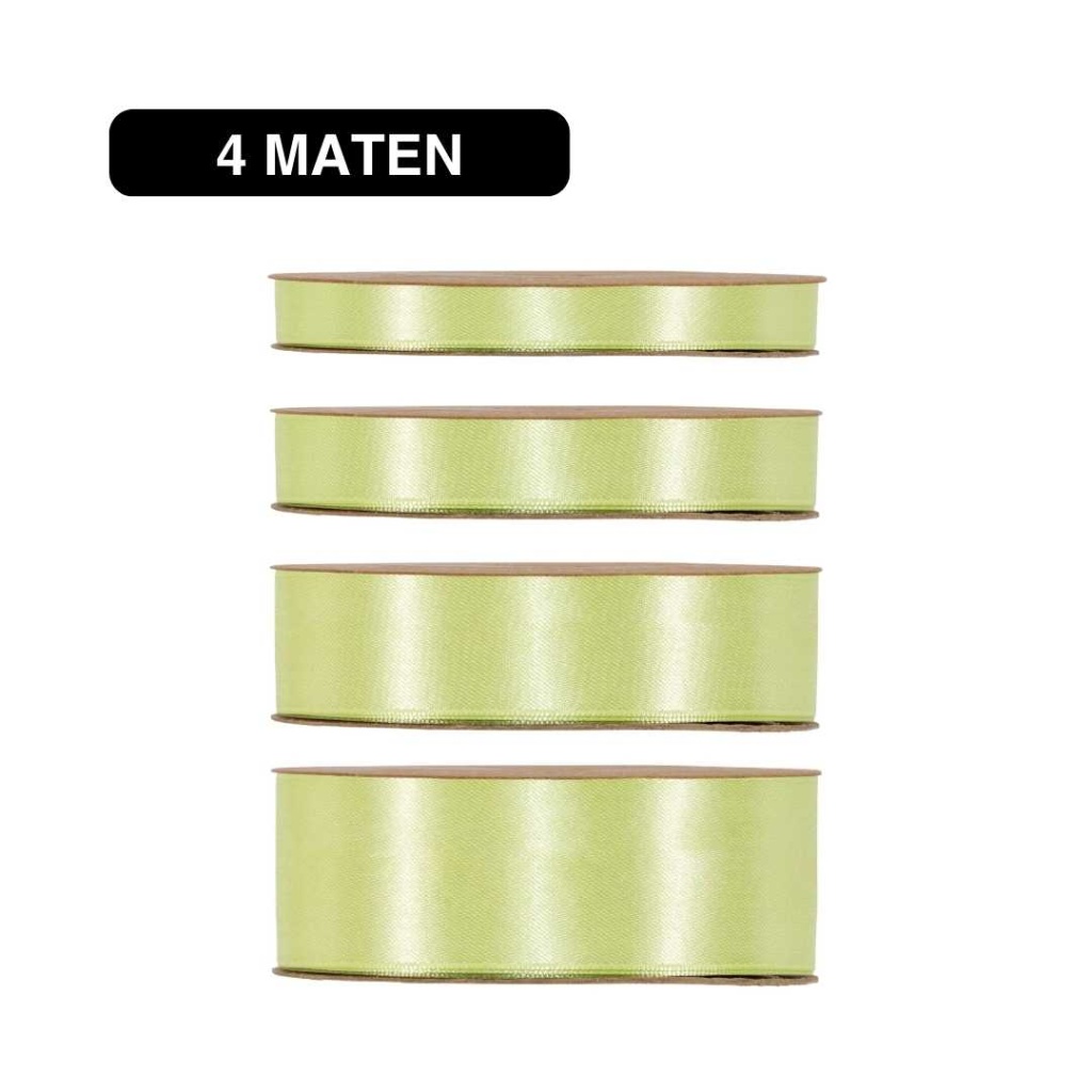 Double Satin Classic – Lichtgroen – 50m – Lint