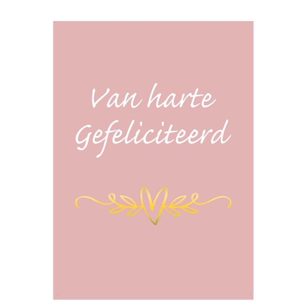 Wenskaart – “Van harte gefeliciteerd”