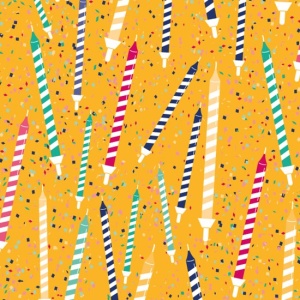 Cadeaupapier Set - Bright Celebration Collection (6 Stuks) - 200×70 cm - Geel, Rood, Donkerblauw & Multicolor - Strepen, Feesthoedjes, Bloemen & Hartjes - Inpakpapier