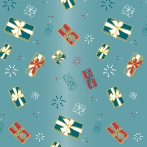 Cadeaupapier Set - Party Vibes Collection (6 Stuks) - 200×70 cm - Turquoise, Blauw, Zalmroze & Rood - Feesthoedjes, Cadeautjes, Confetti, Slingers & Ballonnen - Inpakpapier