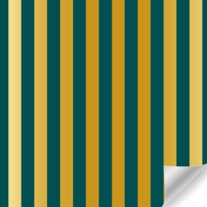 Papierrol  - Strepen - Bruin-Goud – 50cm x 100m