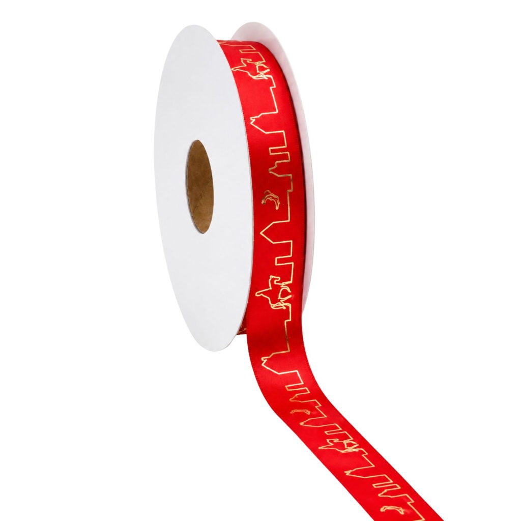 Sinterklaas lint – Satijn - over de daken – 15 mm x 25 meter
