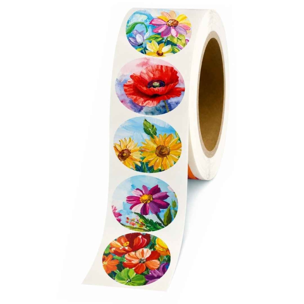 Stickers - Flower-Mix - 250 Stuks